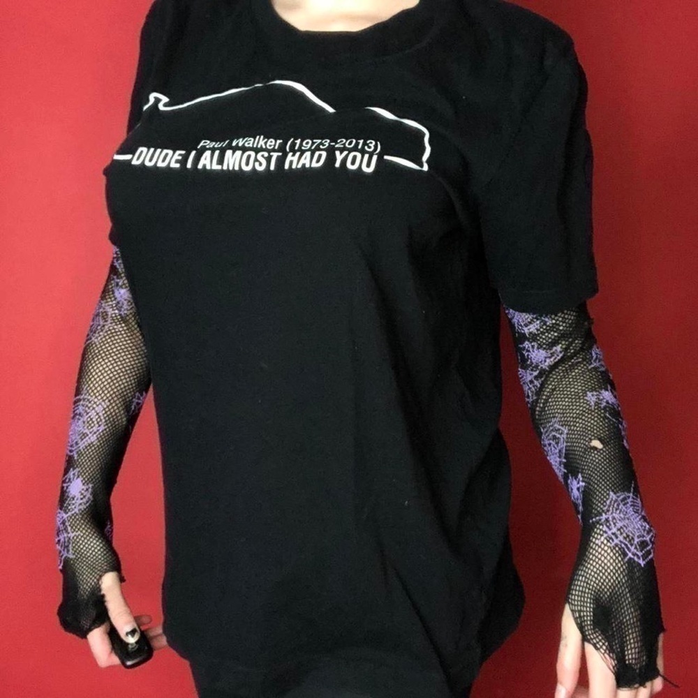 Paul walker black tee shirt   🤍🖤​​​​​​​​​​​​​​​​​​​​​​​​​